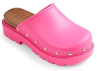 $40 Fuchsia Clogs